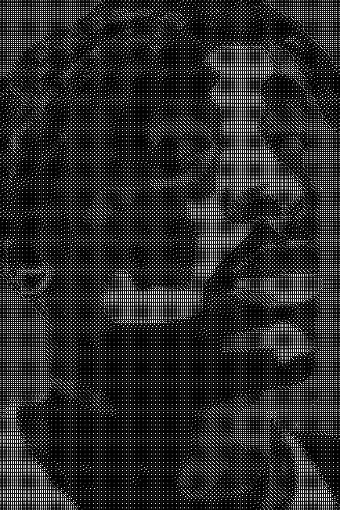 2Pac Modern Dice Art Mosaic Handcrafted Portrait with 10,000+ Dice, Two Size Options