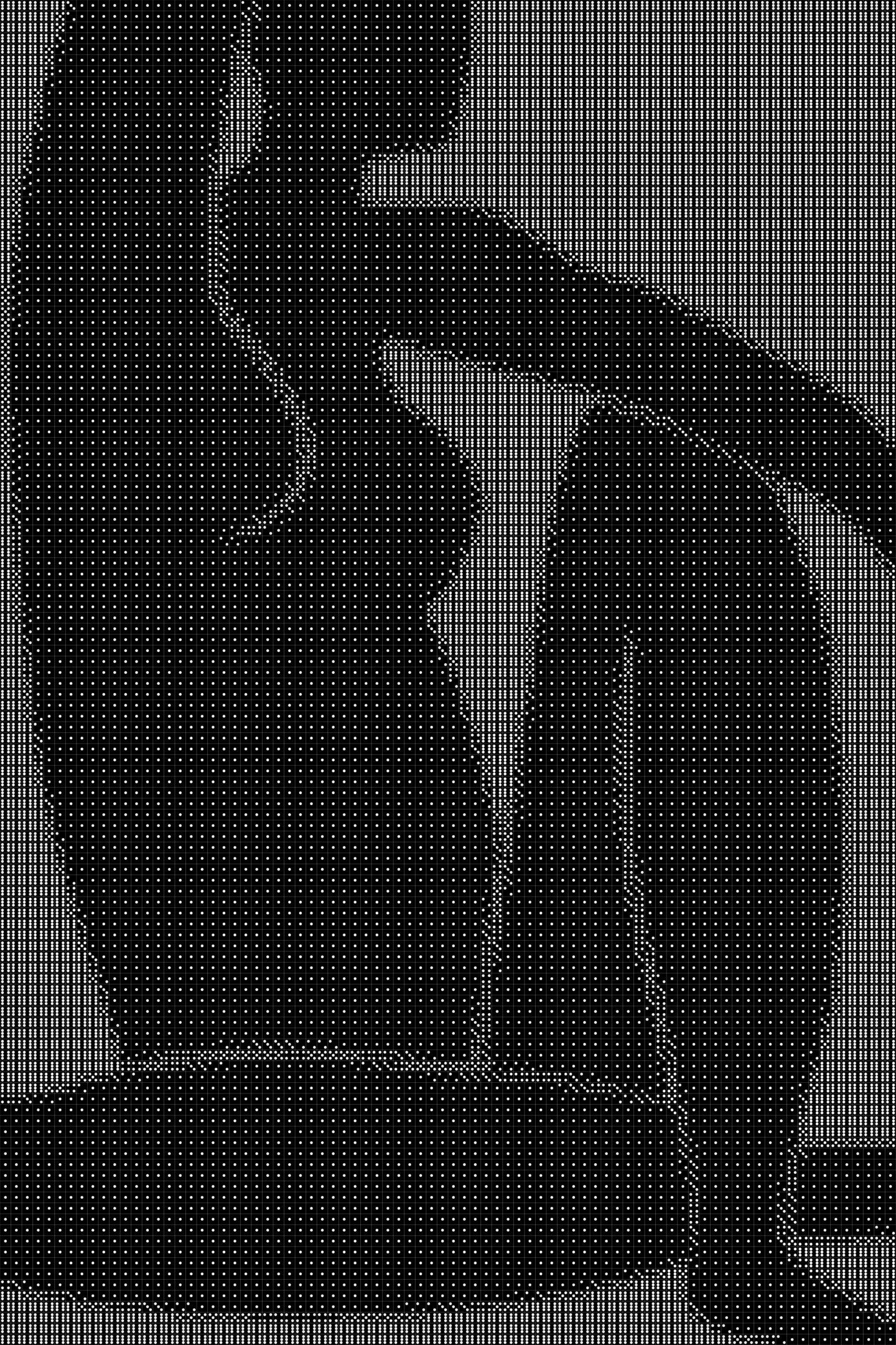 Abstract 13 Dice Art- Handcrafted Dice Mosaic using 10,000+ Dice, Two Size Options