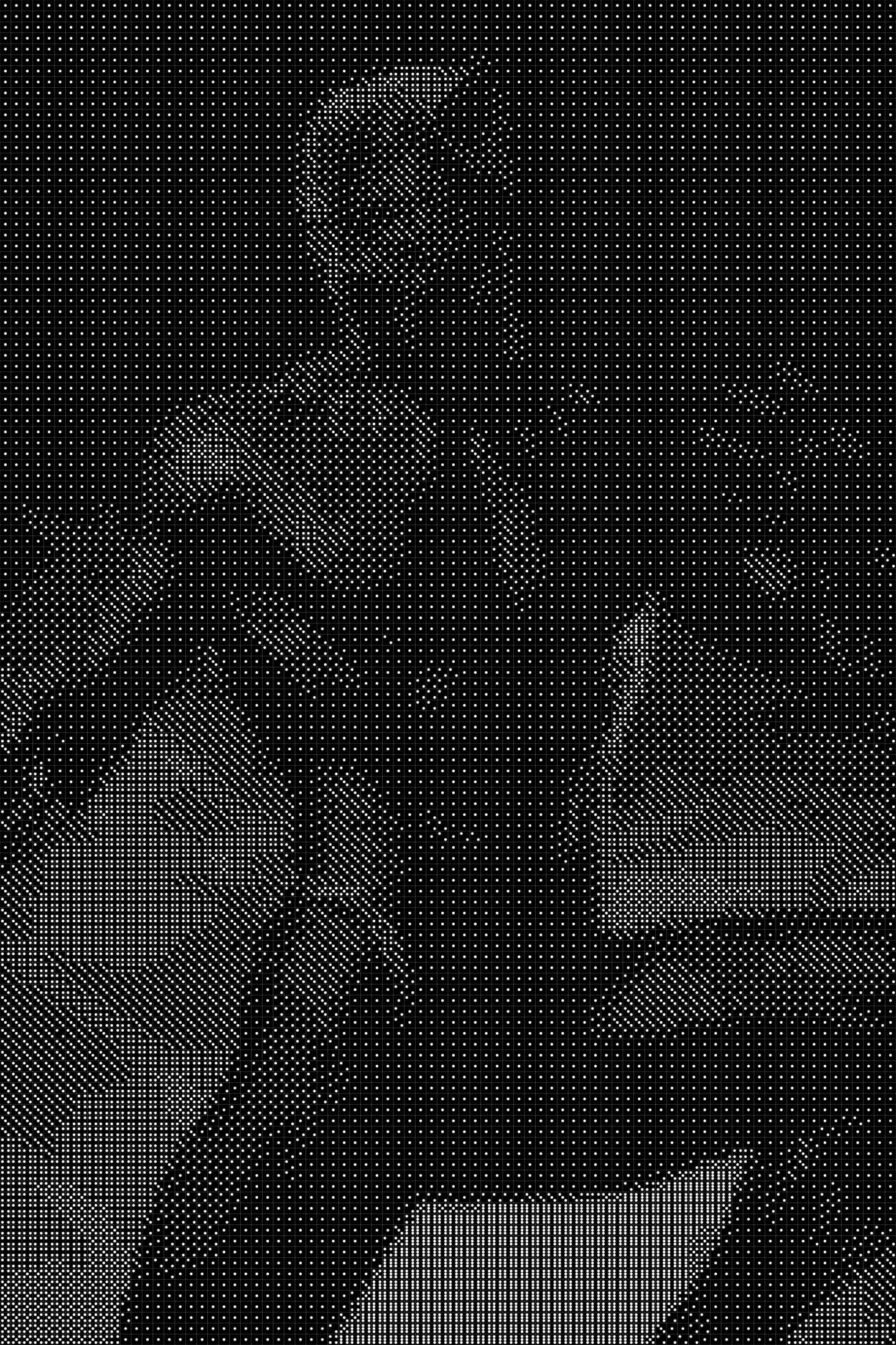 Black Panther 3 Dice Art- Handcrafted Dice Mosaic using 10,000+ Dice, Two Size Options