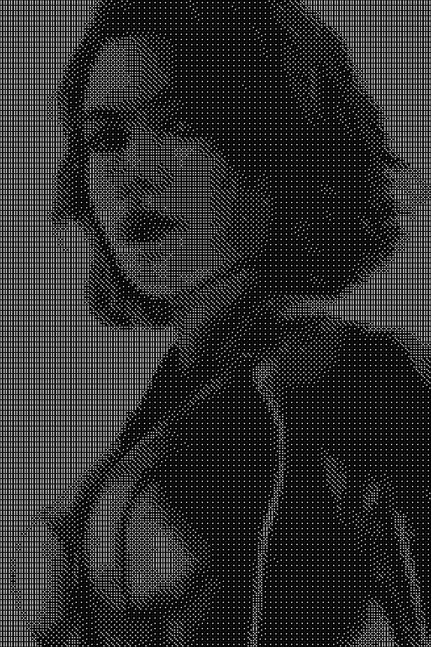 Black Widow Dice Art- Handcrafted Dice Mosaic using 10,000+ Dice, Two Size Options