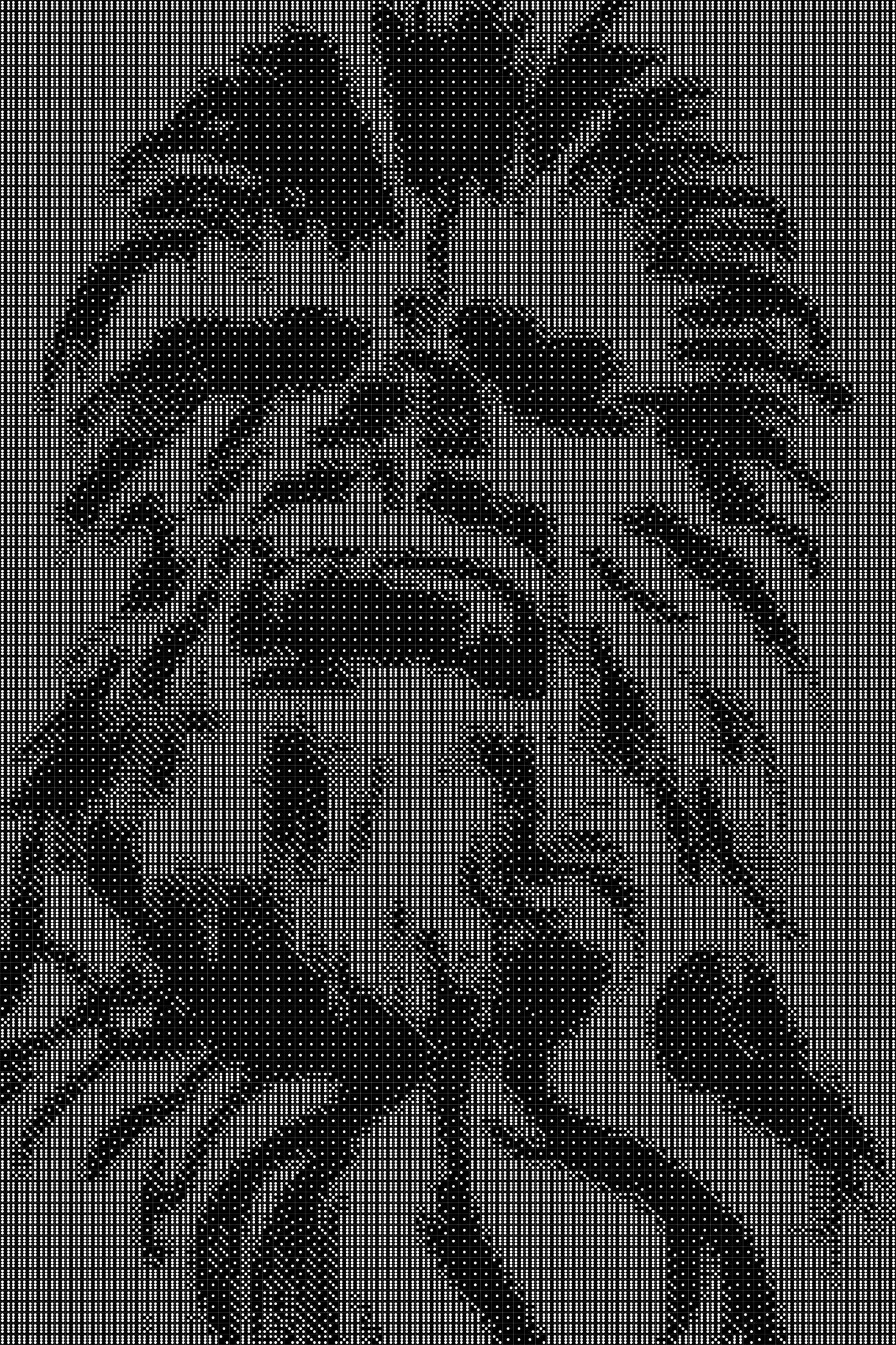 Chewbacca 3 Dice Art- Handcrafted Dice Mosaic using 10,000+ Dice, Two Size Options