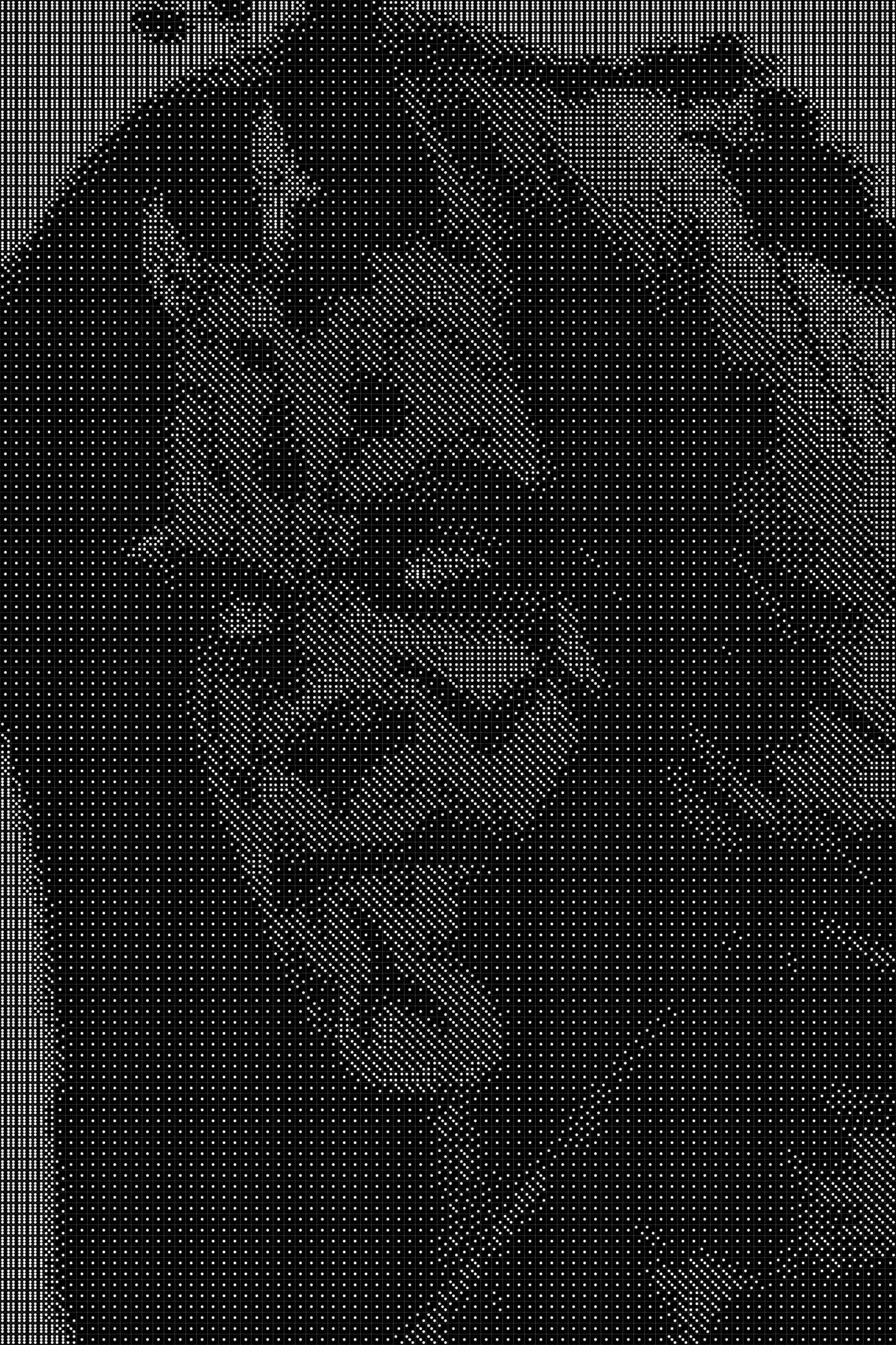 Darth Maul Dice Art- Handcrafted Dice Mosaic using 10,000+ Dice, Two Size Options