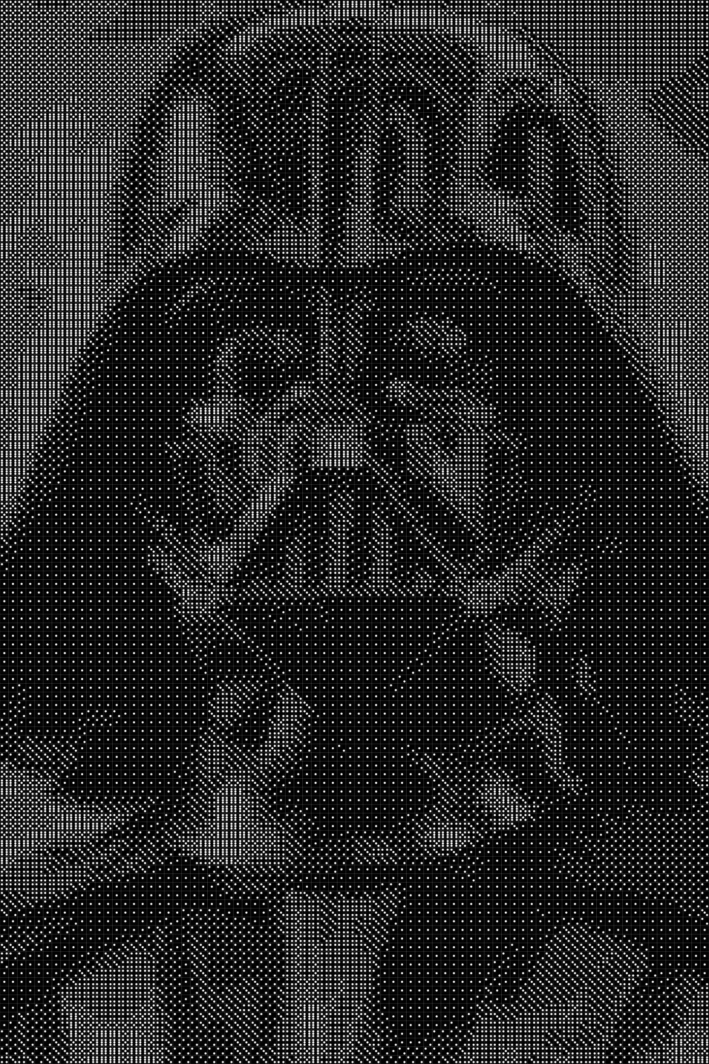 Darth Vader 12 Dice Art- Handcrafted Dice Mosaic using 10,000+ Dice, Two Size Options