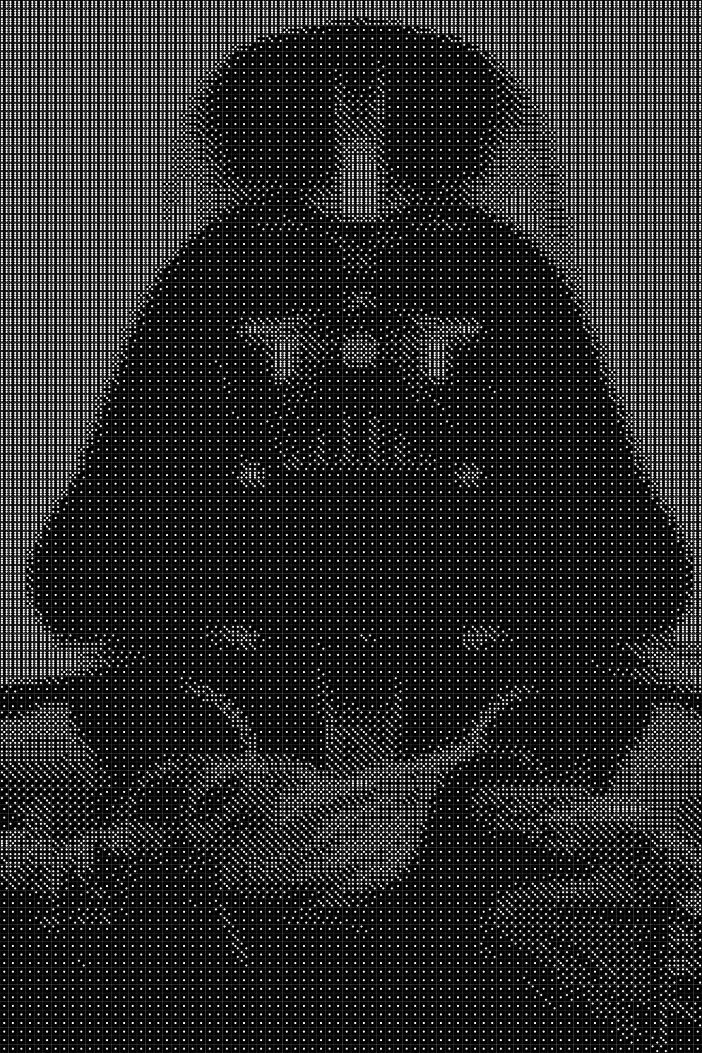 Darth Vader 3 Dice Art- Handcrafted Dice Mosaic using 10,000+ Dice, Two Size Options