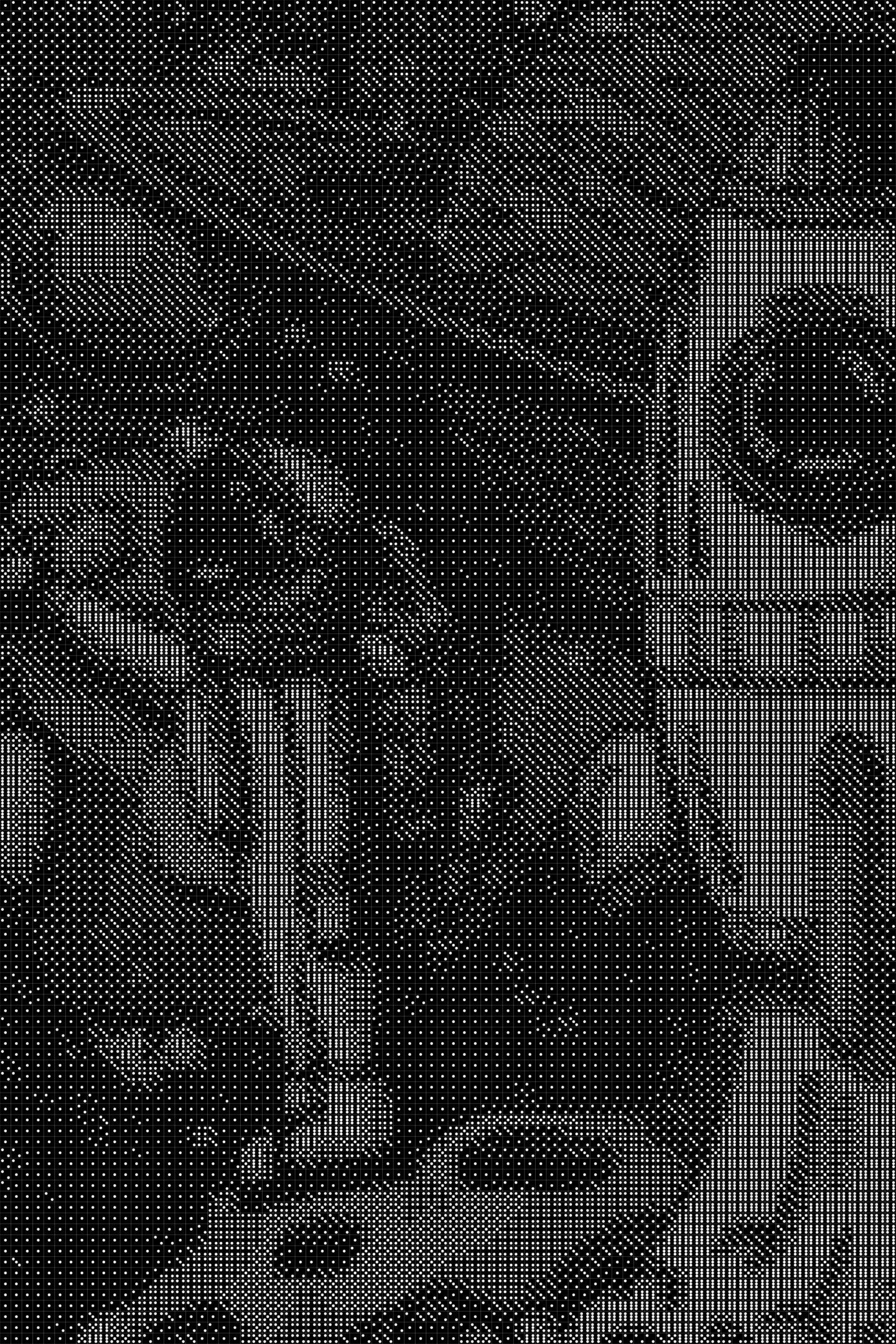 Doodles 5 Dice Art- Handcrafted Dice Mosaic using 10,000+ Dice, Two Size Options