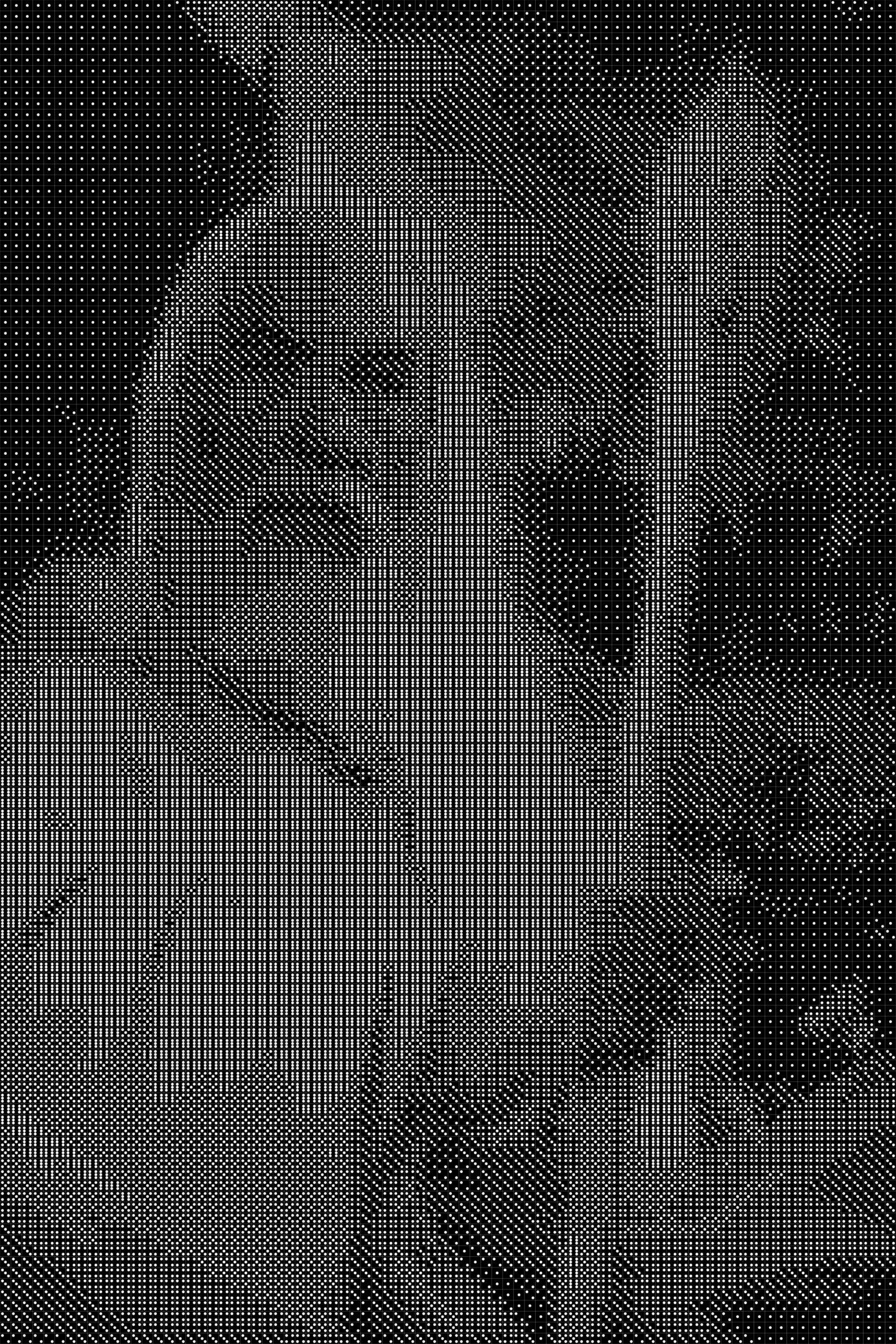 Gandalf Dice Art- Handcrafted Dice Mosaic using 10,000+ Dice, Two Size Options