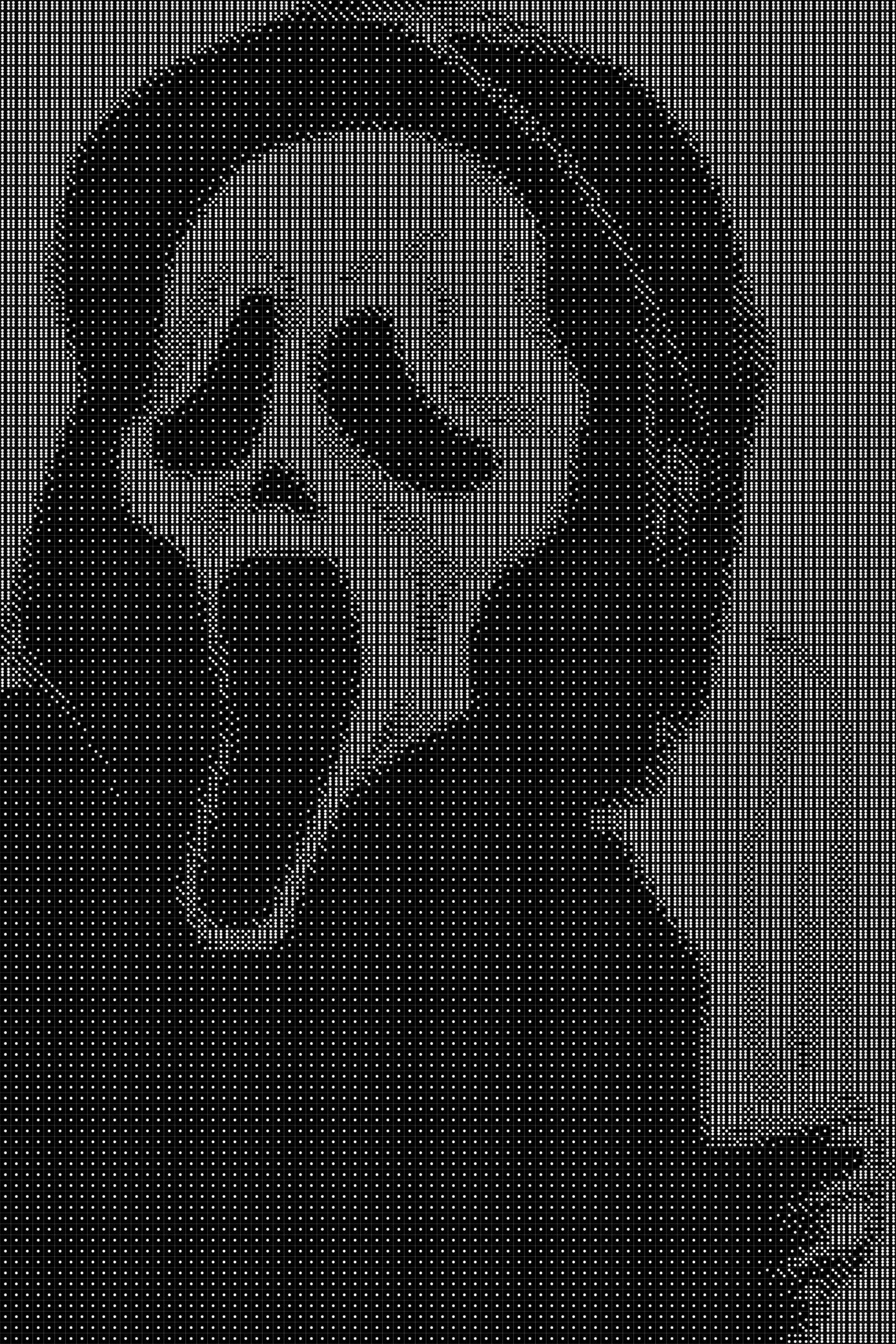 Ghostface Dice Art- Handcrafted Dice Mosaic using 10,000+ Dice, Two Size Options