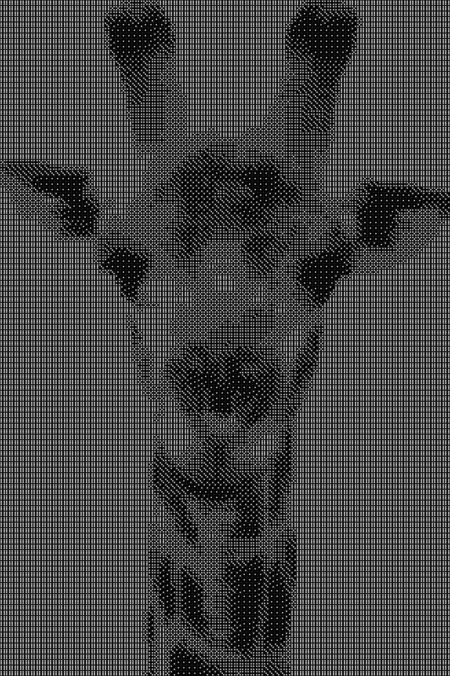 Giraffe Dice Art- Handcrafted Dice Mosaic using 10,000+ Dice, Two Size Options