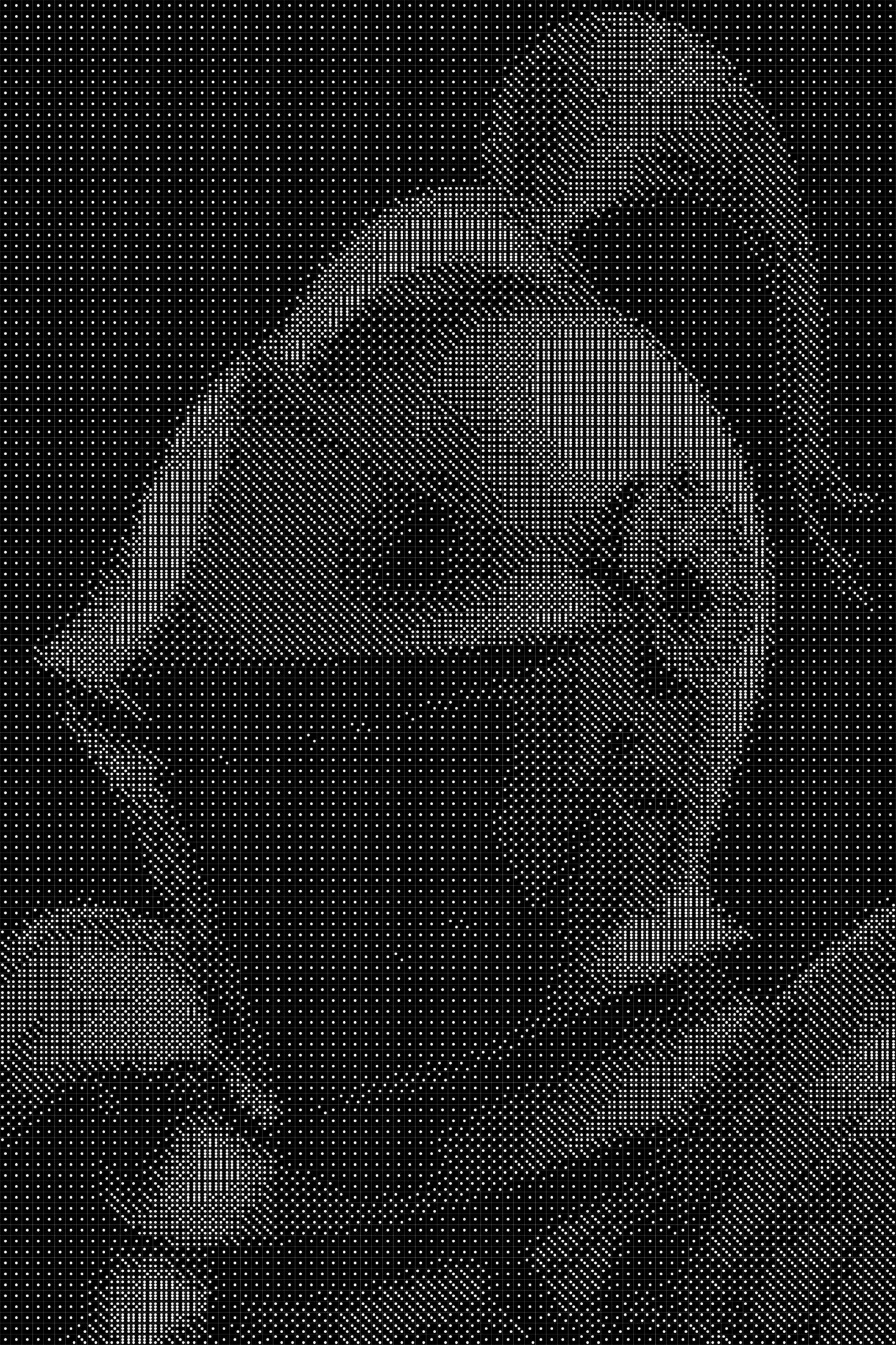 Knight 18 Dice Art- Handcrafted Dice Mosaic using 10,000+ Dice, Two Size Options