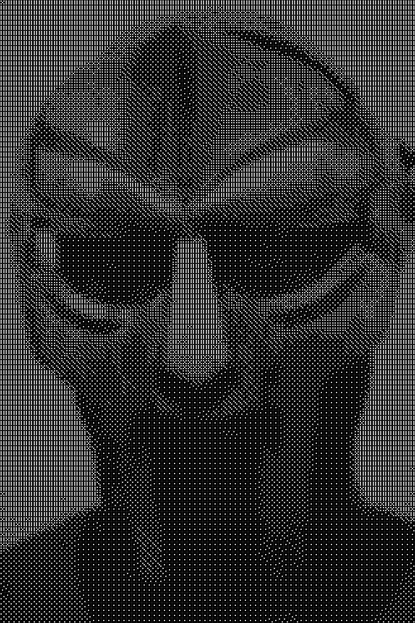 MF Doom Dice Art- Handcrafted Dice Mosaic using 10,000+ Dice, Two Size Options