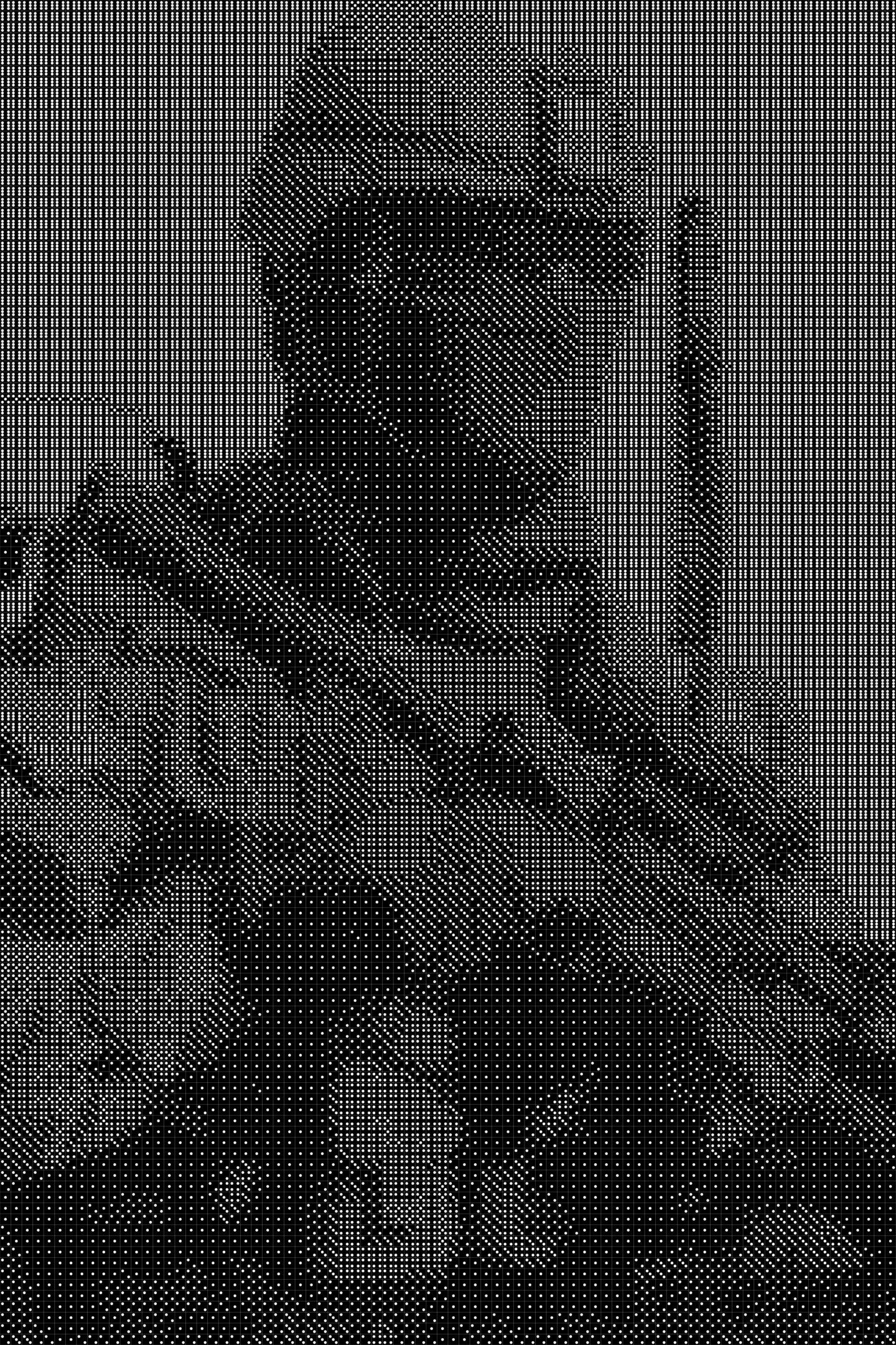 Modern Soldier Dice Art- Handcrafted Dice Mosaic using 10,000+ Dice, Two Size Options