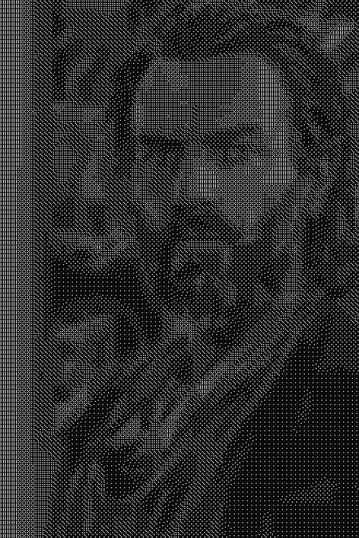 Obiwan Dice Art- Handcrafted Dice Mosaic using 10,000+ Dice, Two Size Options