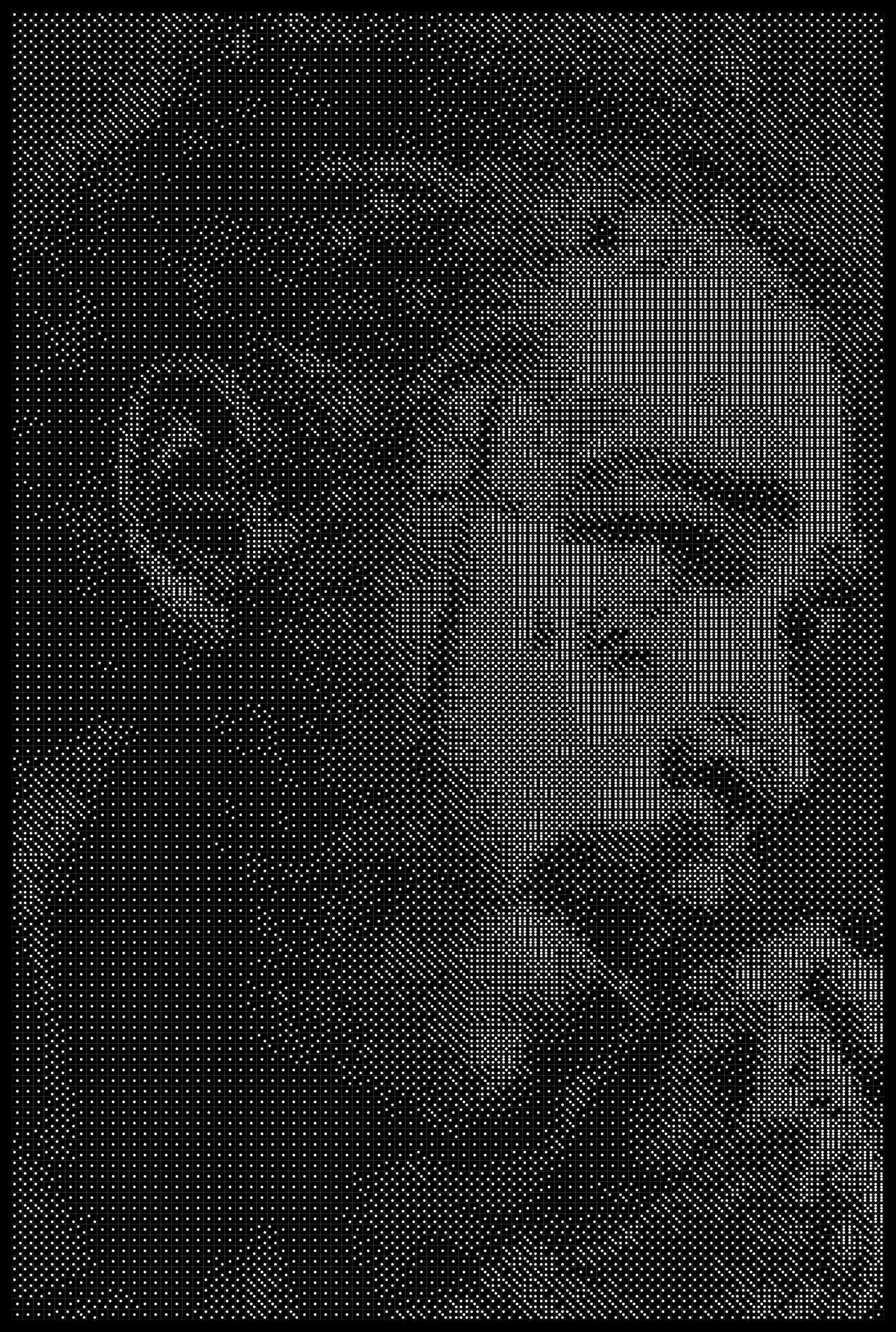 Post Malone Dice Art- Handcrafted Dice Mosaic using 10,000+ Dice, Two Size Options