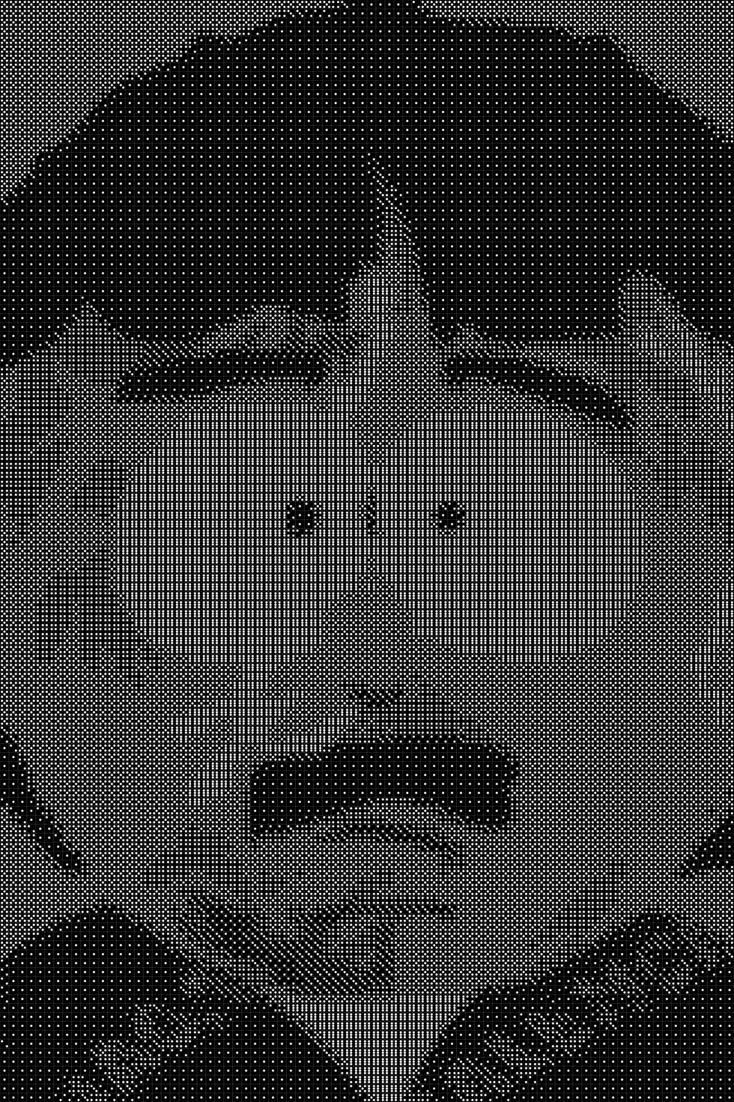 Randy Dice Art- Handcrafted Dice Mosaic using 10,000+ Dice, Two Size Options