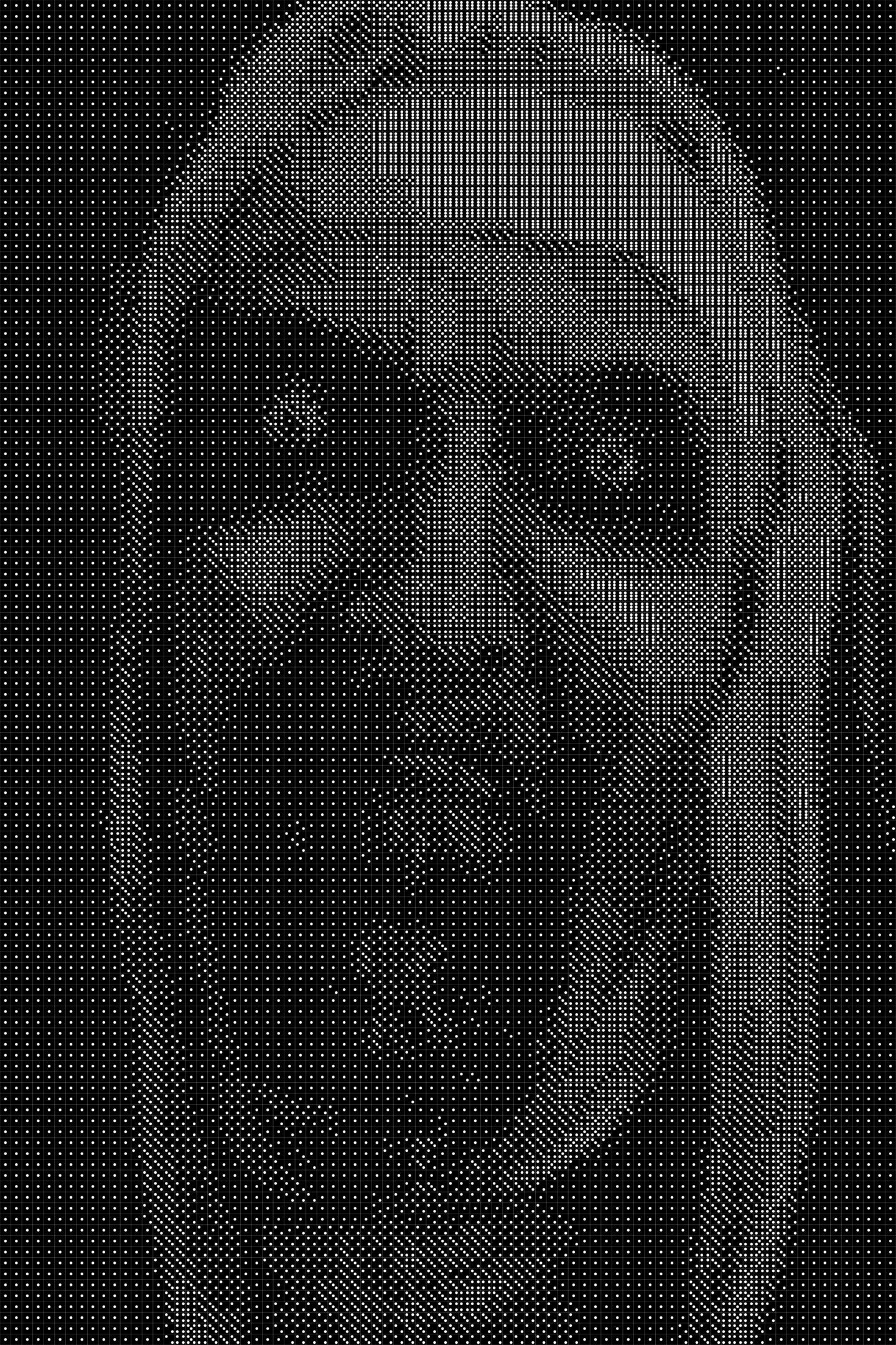 Sinister Dice Art- Handcrafted Dice Mosaic using 10,000+ Dice, Two Size Options