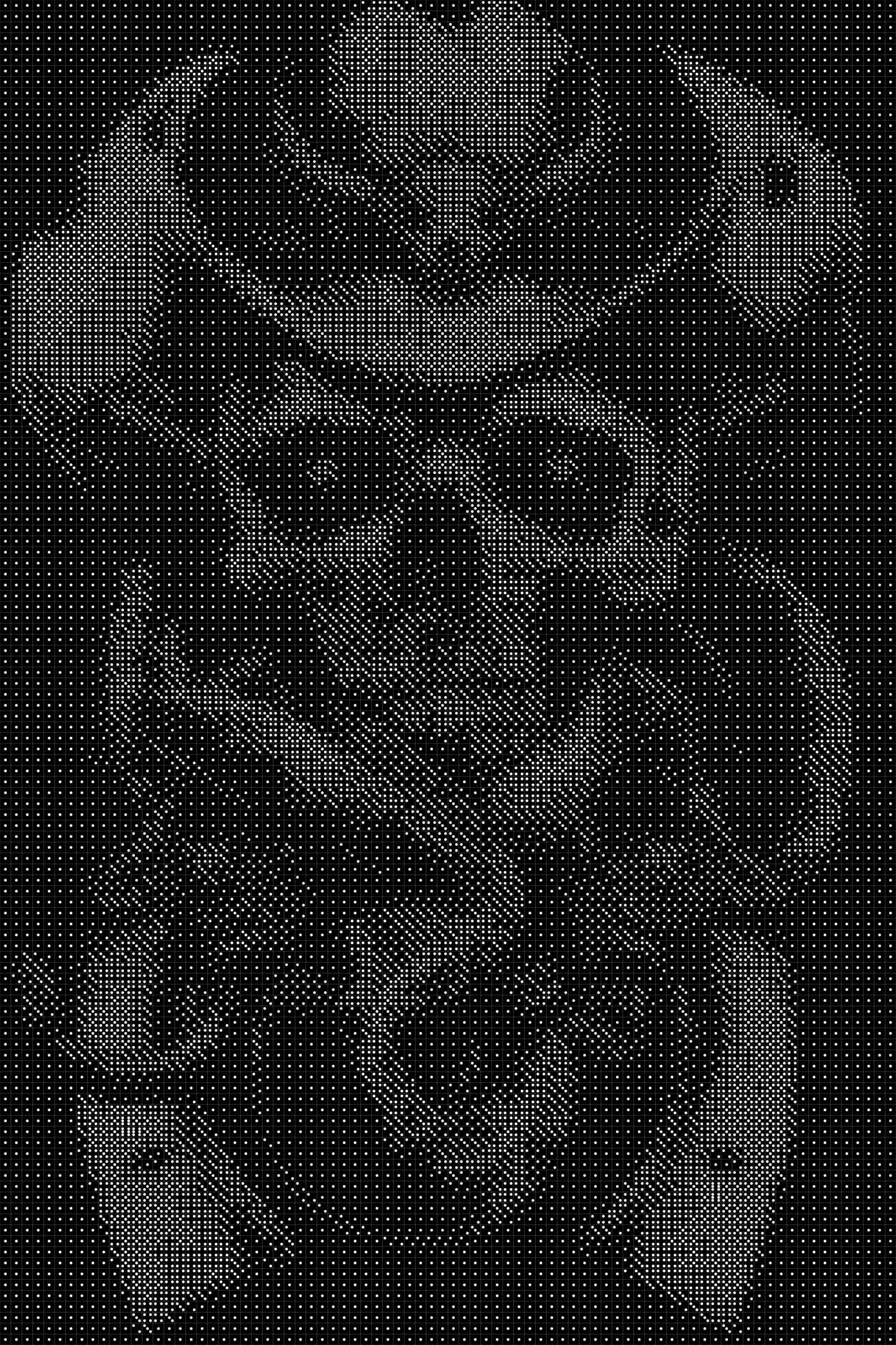Skeleton Dice Art- Handcrafted Dice Mosaic using 10,000+ Dice, Two Size Options