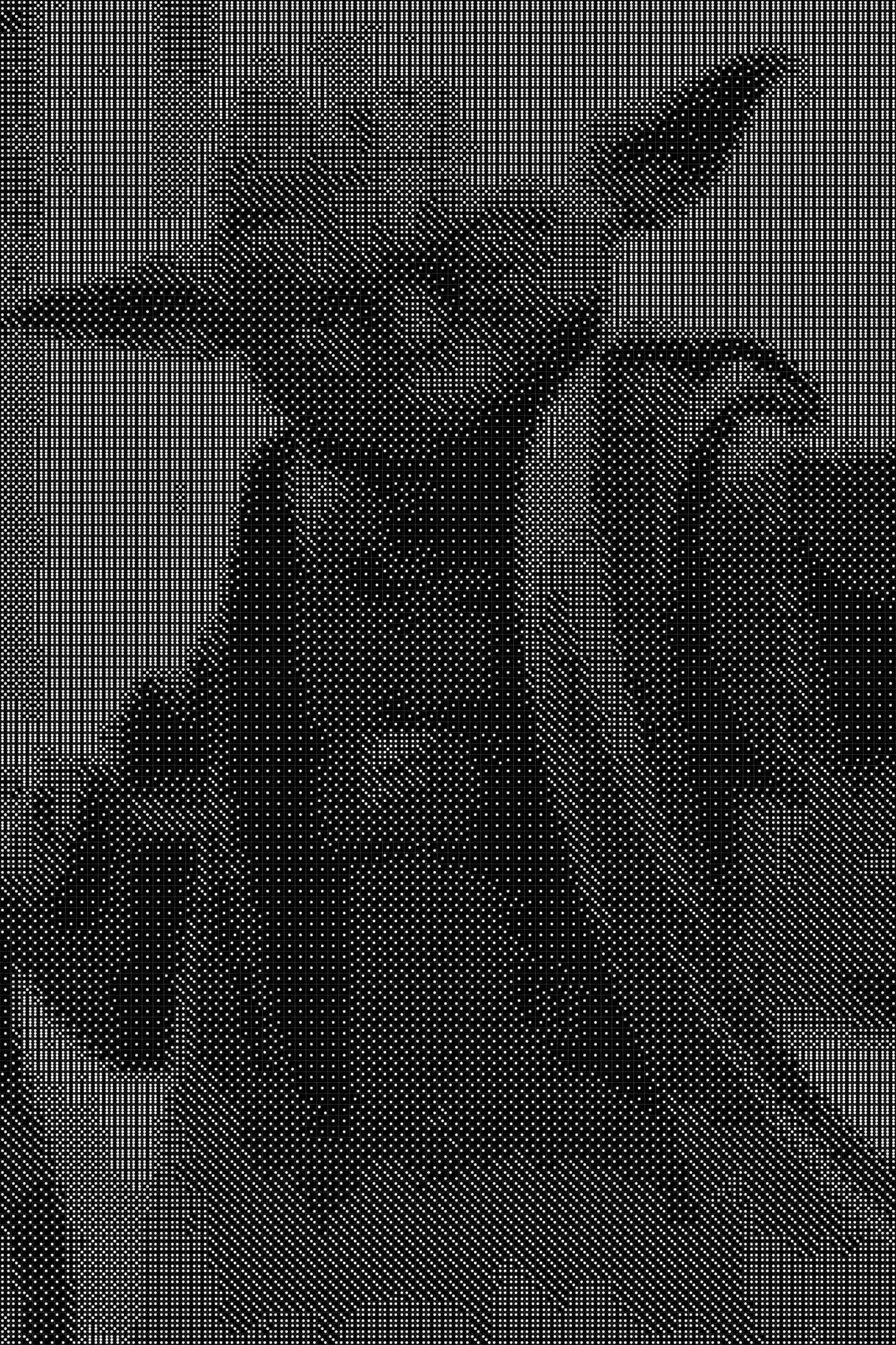 Yoda 2 Dice Art- Handcrafted Dice Mosaic using 10,000+ Dice, Two Size Options