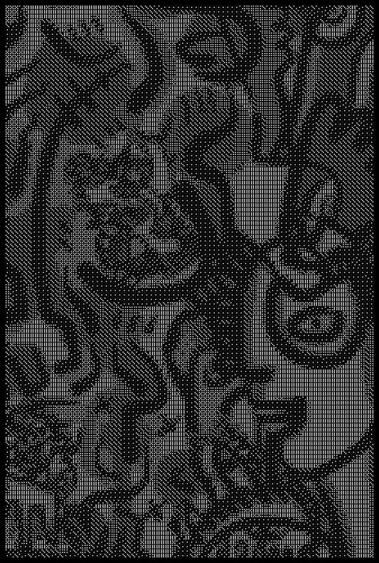 Doodles 2 Dice Art- Handcrafted Dice Mosaic using 10,000+ Dice, Two Size Options