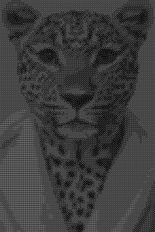 Leopard Dice Art- Handcrafted Dice Mosaic using 10,000+ Dice, Two Size Options