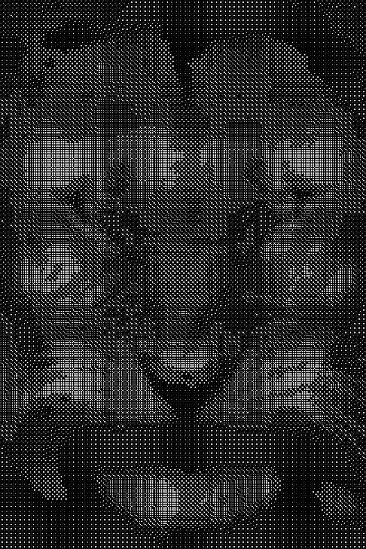 Lion 12 Dice Art- Handcrafted Dice Mosaic using 10,000+ Dice, Two Size Options