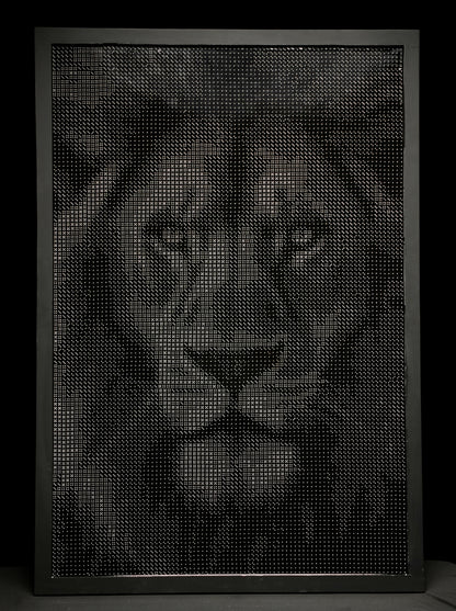 Lion 4-Completed Dice Art- Using 10,068, 10mm Dice