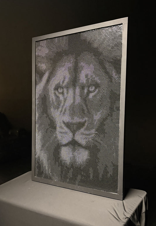 Lion 4-Completed Dice Art- Using 10,068, 10mm Dice