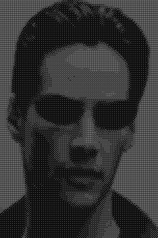 Neo Dice Art- Handcrafted Dice Mosaic using 10,000+ Dice, Two Size Options