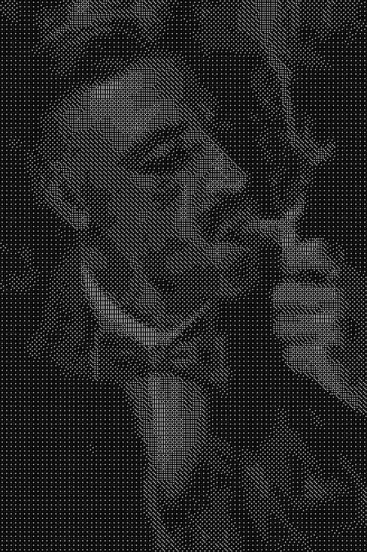 Arthur Shelby Dice Art- Handcrafted Dice Mosaic using 10,000+ Dice, Two Size Options