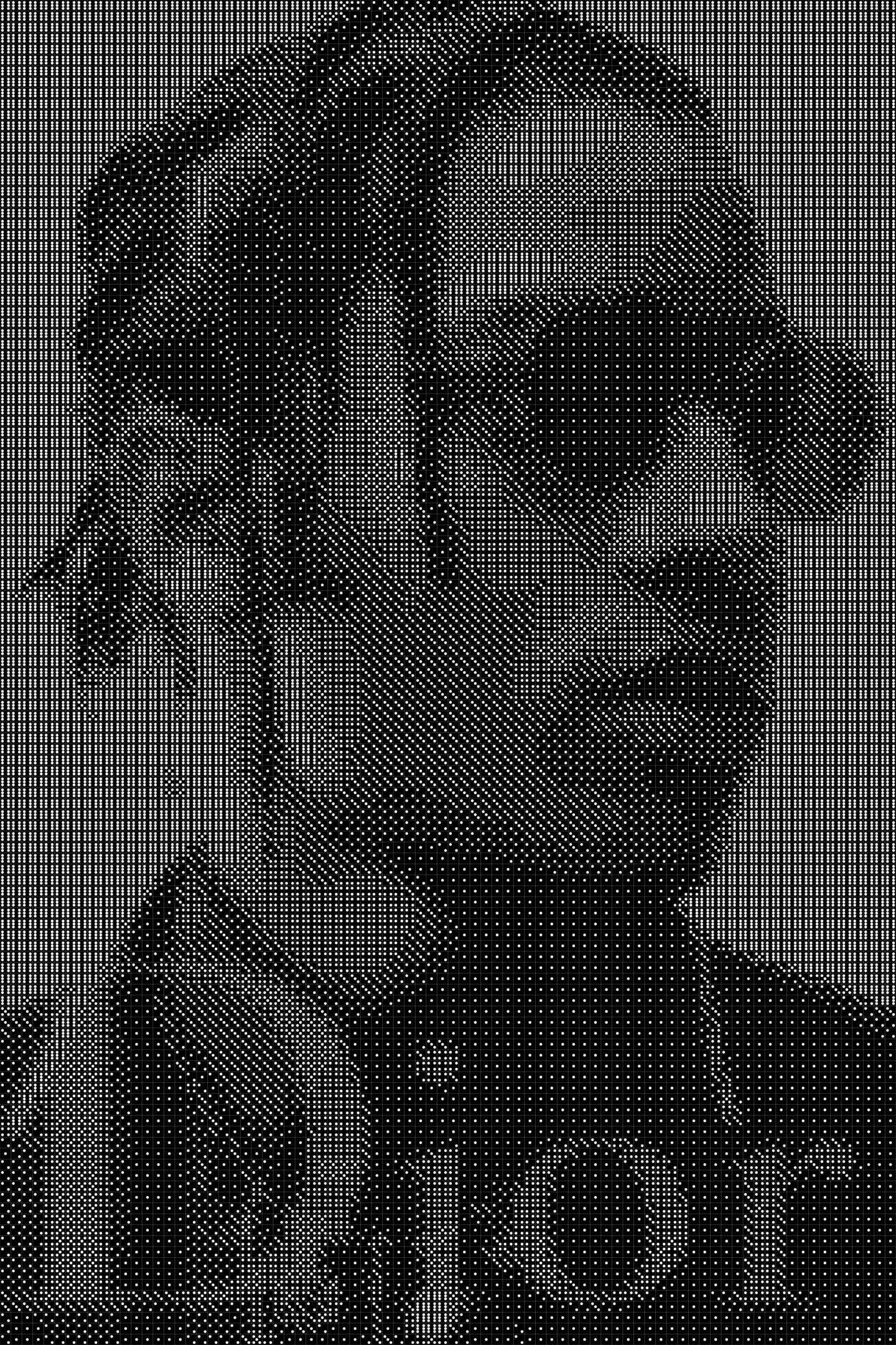Asap Rocky 7 Dice Art- Handcrafted Dice Mosaic using 10,000+ Dice, Two Size Options