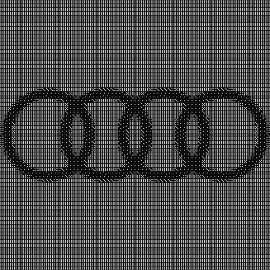 Audi Dice Mosaic- Handcrafted Dice Art with 5,000+ Dice, Two Size Options