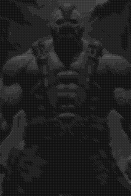 Bane 2 Dice Art- Handcrafted Dice Mosaic using 10,000+ Dice, Two Size Options