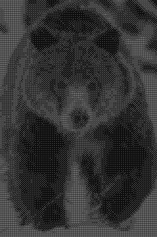 Bear 2 Dice Art- Handcrafted Dice Mosaic using 10,000+ Dice, Two Size Options