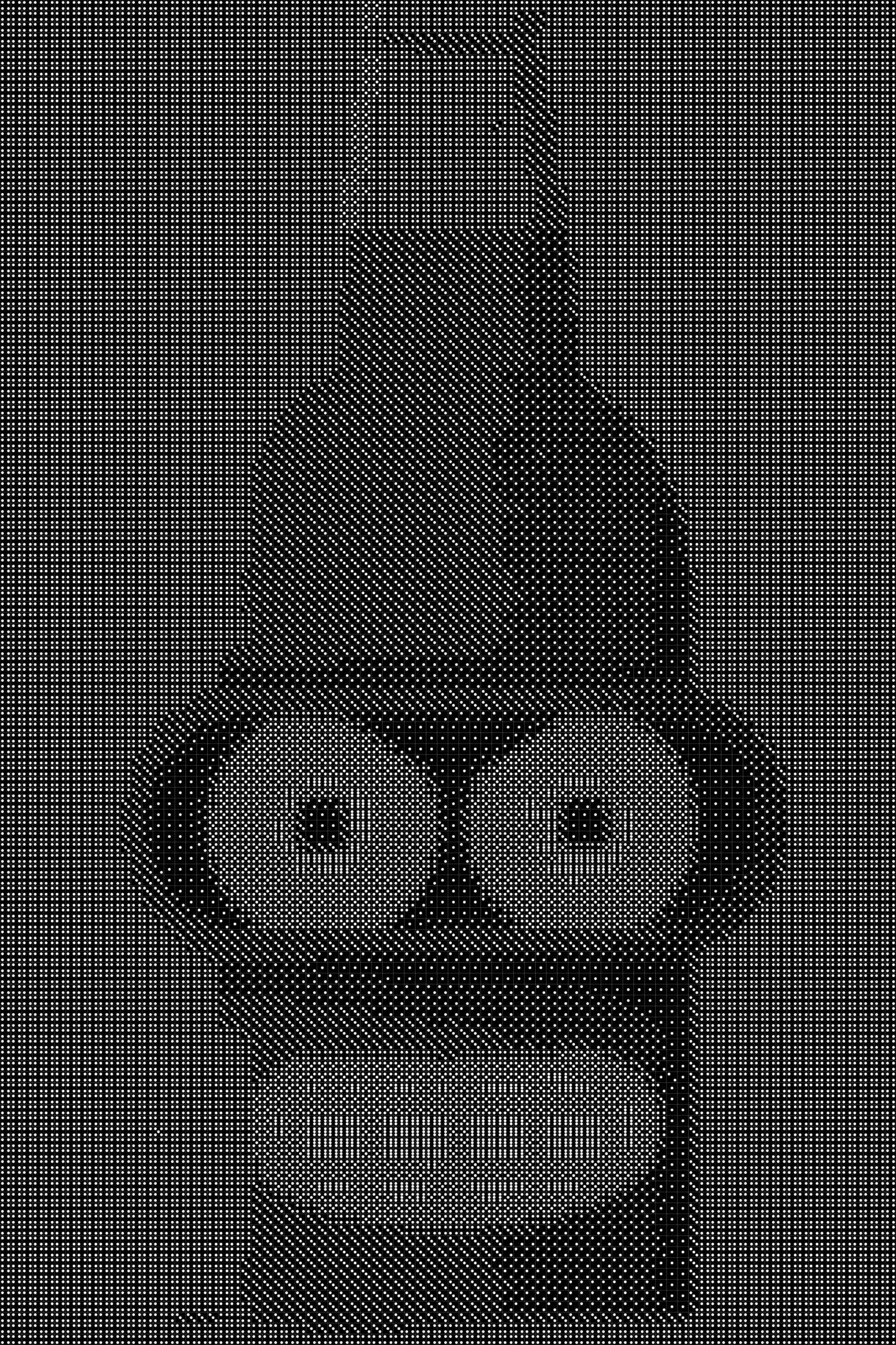 Bender Dice Art- Handcrafted Dice Mosaic using 10,000+ Dice, Two Size Options