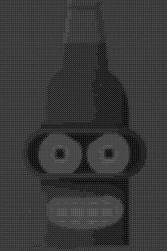 Bender Dice Art- Handcrafted Dice Mosaic using 10,000+ Dice, Two Size Options