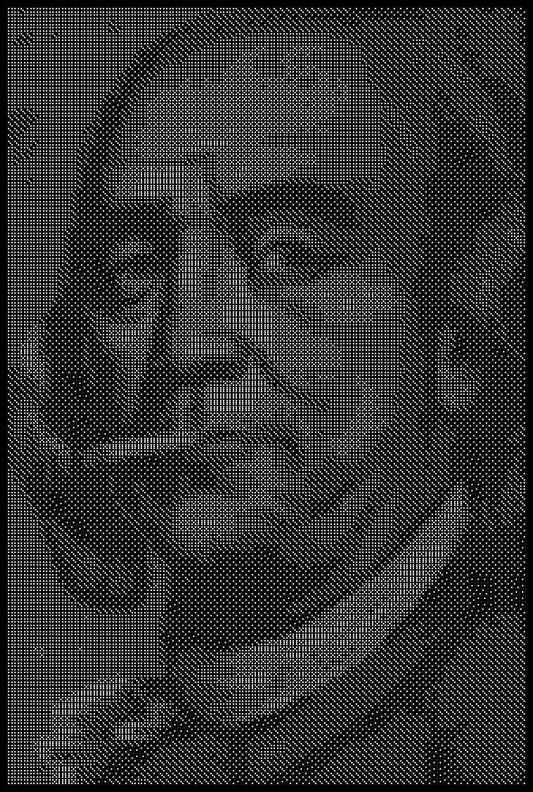 Benjamin Franklin Dice Art- Handcrafted Dice Mosaic using 10,000+ Dice, Two Size Options