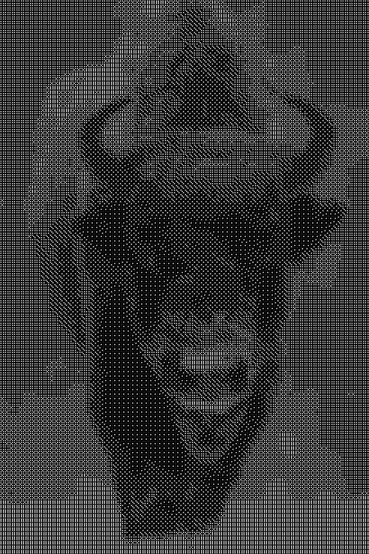 Bison Dice Art- Handcrafted Dice Mosaic using 10,000+ Dice, Two Size Options