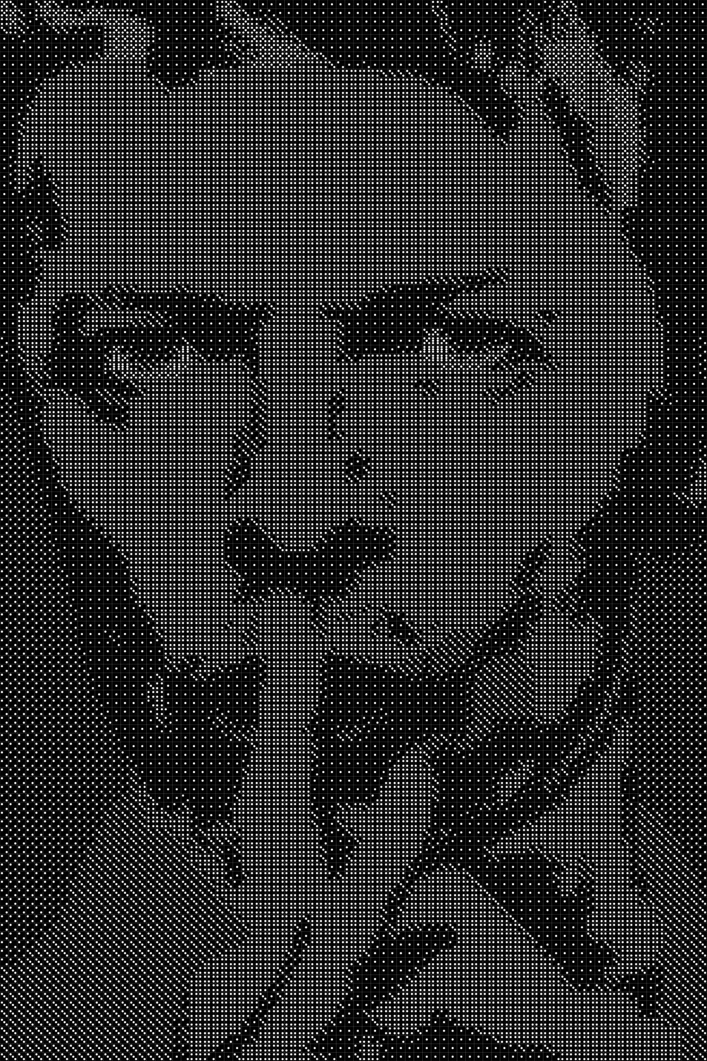 Bowie 3 Dice Art- Handcrafted Dice Mosaic using 10,000+ Dice, Two Size Options