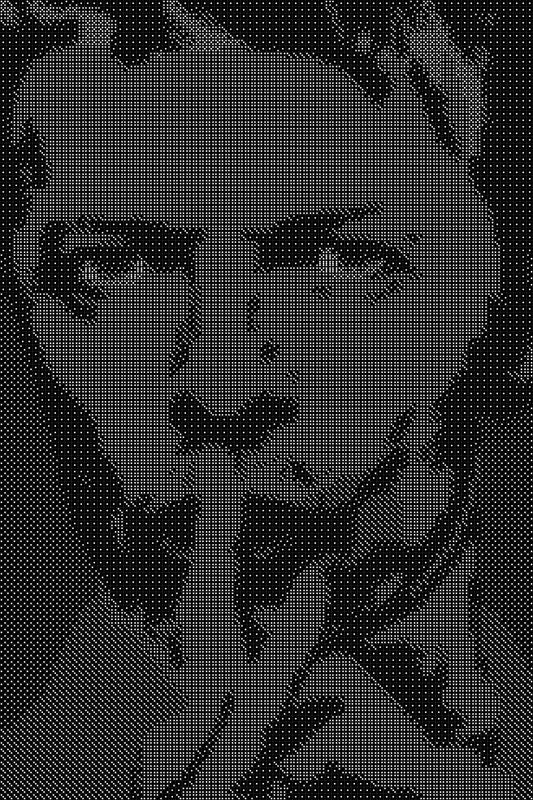 Bowie 3 Dice Art- Handcrafted Dice Mosaic using 10,000+ Dice, Two Size Options