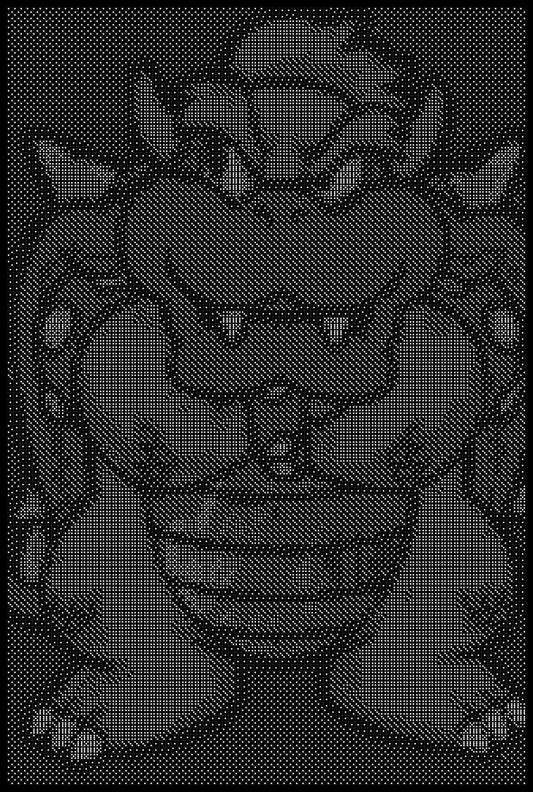 Bowser Dice Art- Handcrafted Dice Mosaic using 10,000+ Dice, Two Size Options