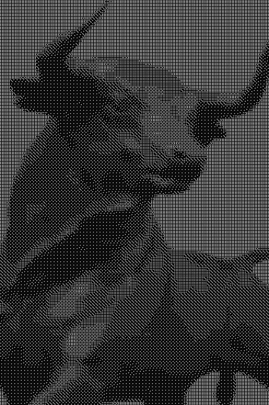 Bull Dice Art- Handcrafted Dice Mosaic using 10,000+ Dice, Two Size Options