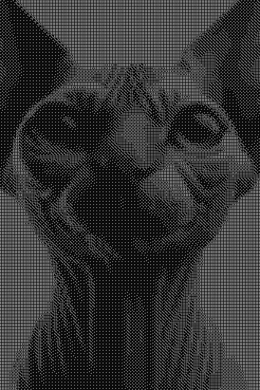 Cat 2 Dice Art- Handcrafted Dice Mosaic using 10,000+ Dice, Two Size Options