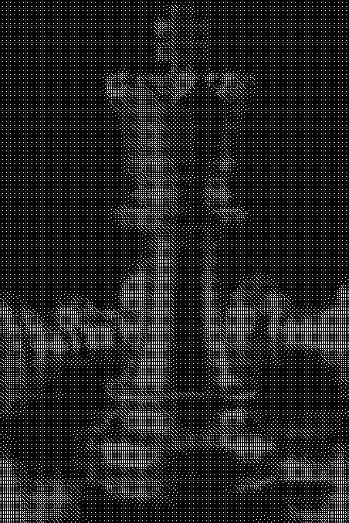 Chess Queen Dice Art- Handcrafted Dice Mosaic using 10,000+ Dice, Two Size Options