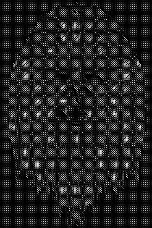 Chewbacca 2 Dice Art- Handcrafted Dice Mosaic using 10,000+ Dice, Two Size Options