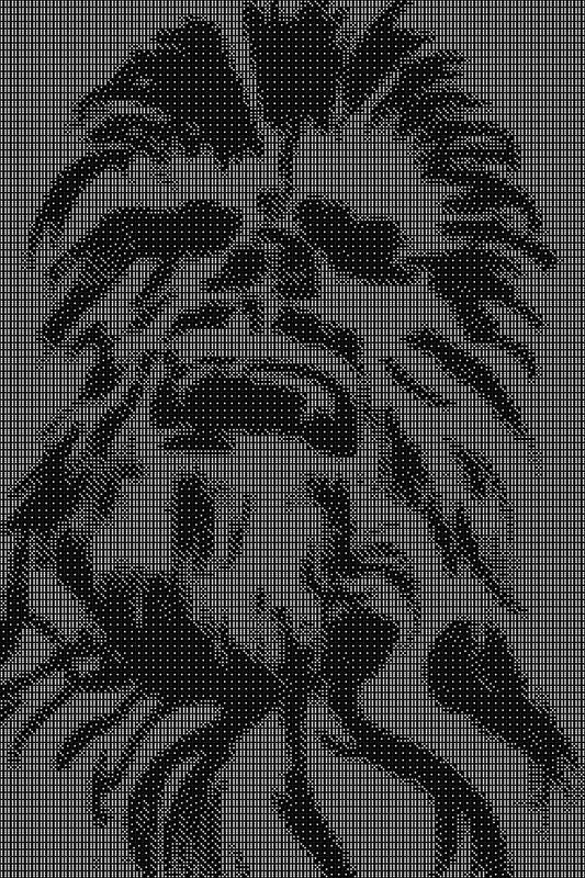 Chewbacca 3 Dice Art- Handcrafted Dice Mosaic using 10,000+ Dice, Two Size Options