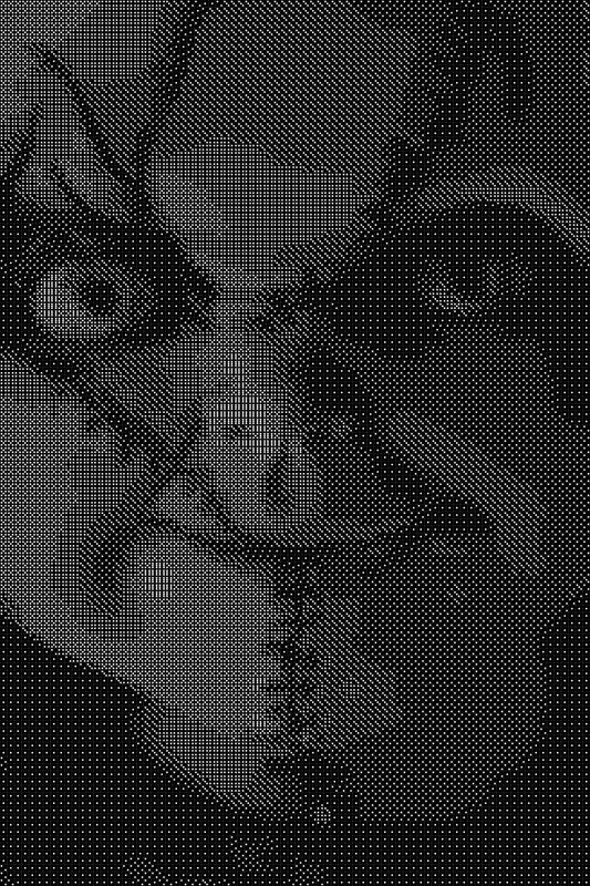 Chucky 2 Dice Art- Handcrafted Dice Mosaic using 10,000+ Dice, Two Size Options