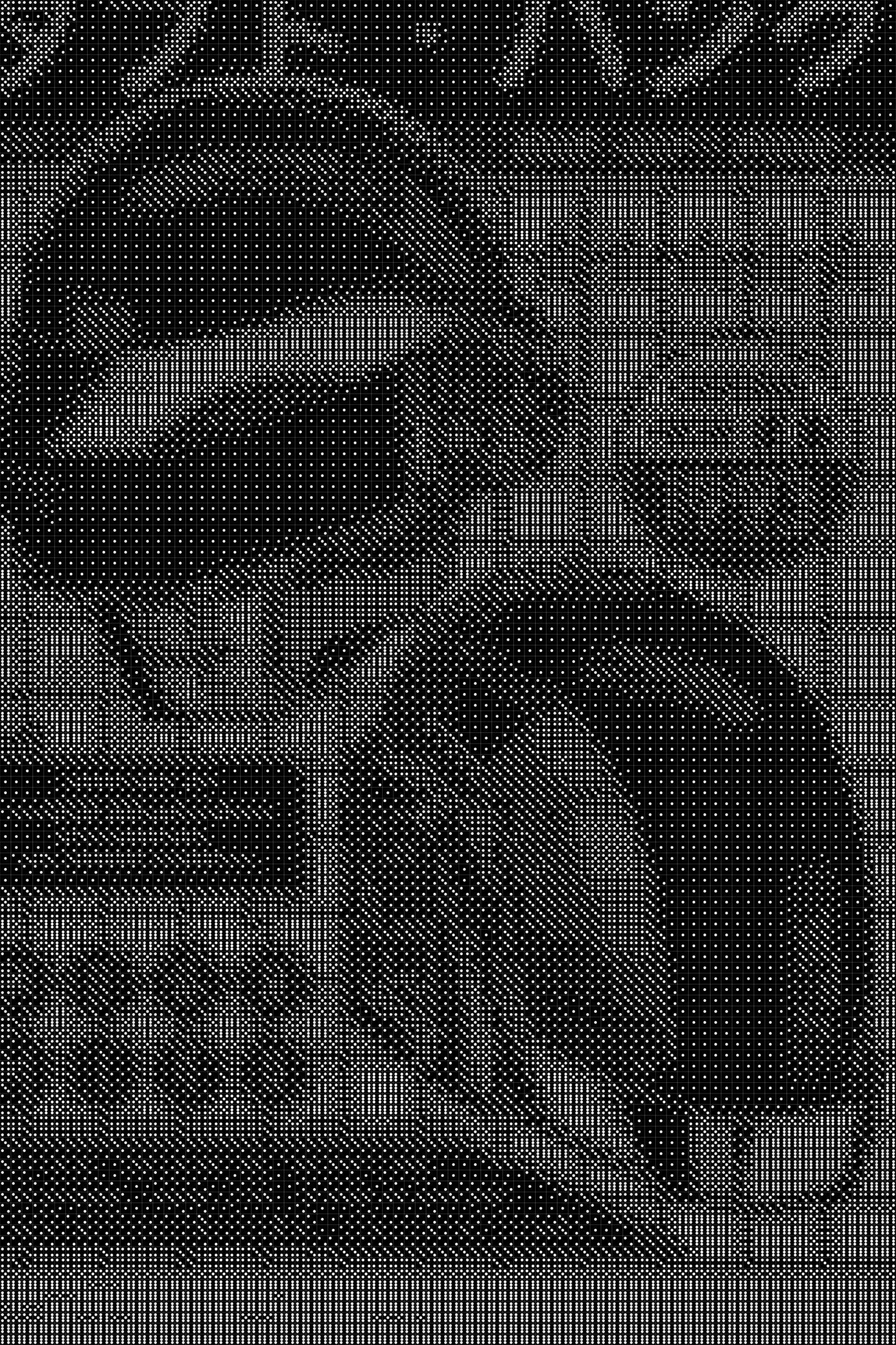 Daft Punk Dice Art- Handcrafted Dice Mosaic using 10,000+ Dice, Two Size Options