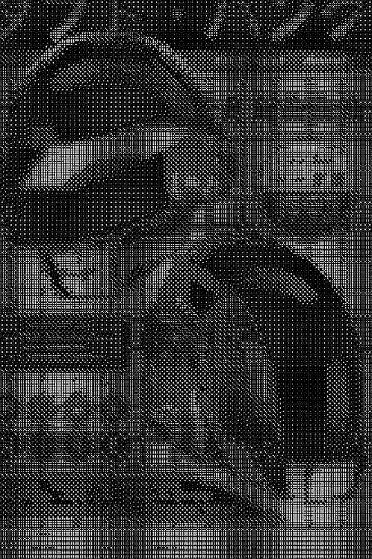 Daft Punk Dice Art- Handcrafted Dice Mosaic using 10,000+ Dice, Two Size Options
