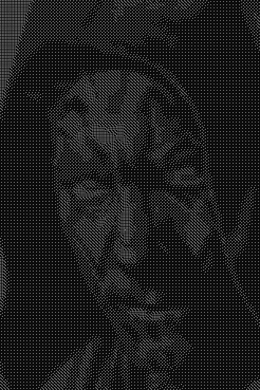 Darth Maul 2 Dice Art- Handcrafted Dice Mosaic using 10,000+ Dice, Two Size Options