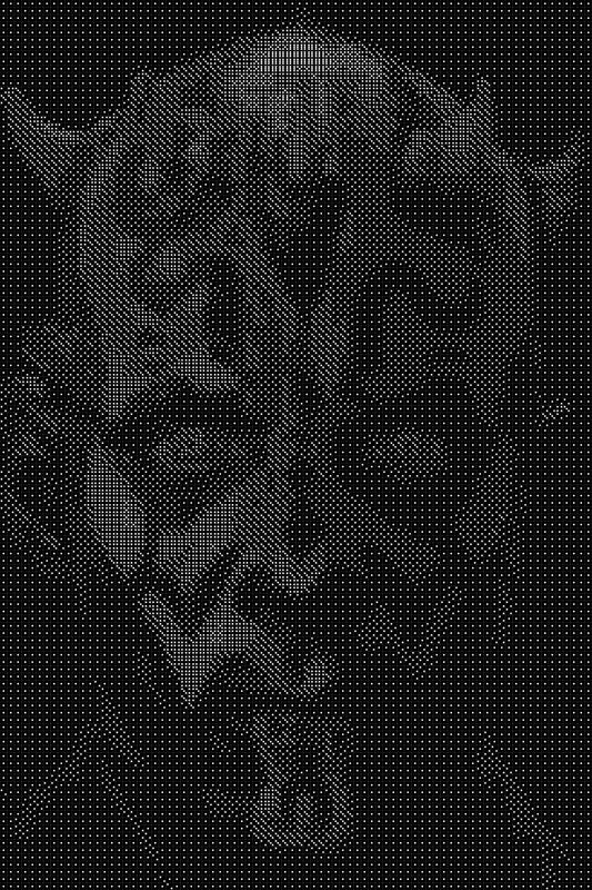 Darth Maul 3 Dice Art- Handcrafted Dice Mosaic using 10,000+ Dice, Two Size Options