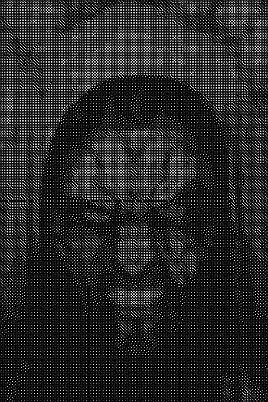 Darth Maul 4 Dice Art- Handcrafted Dice Mosaic using 10,000+ Dice, Two Size Options
